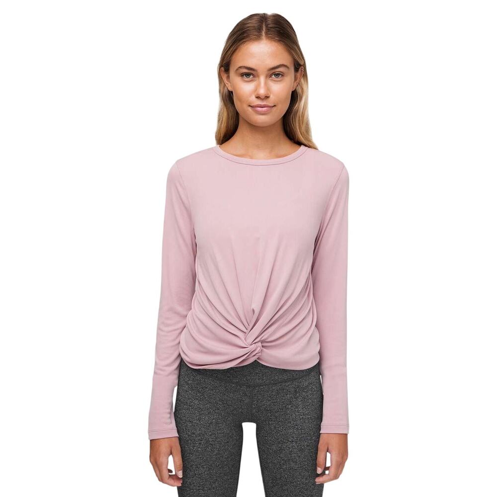 Lululemon Crescent Long Sleeve Cupro Rib Smoky Blush Pink Size 6